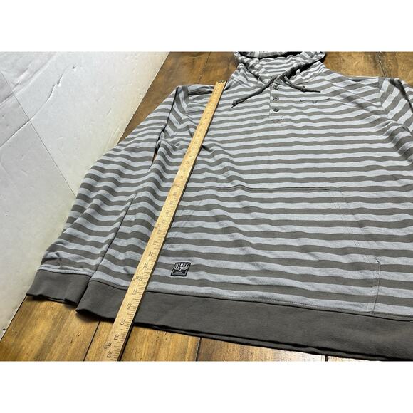 Kimes Ranch Hoodie Mens 2XL Gray Henley Striped Sweater Western Work Cowboy - Picture 5 of 9